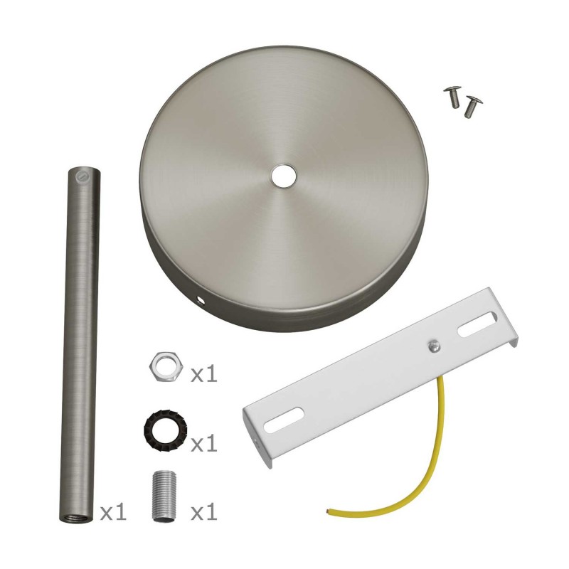 Kit rosetón cilíndrico de metal con prensaestopa de 15cm