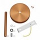 Kit rosetón cilíndrico de metal con prensaestopa de 15cm