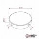 Kit rosetón cilíndrico de metal 4 agujeros laterales (caja de conexión)