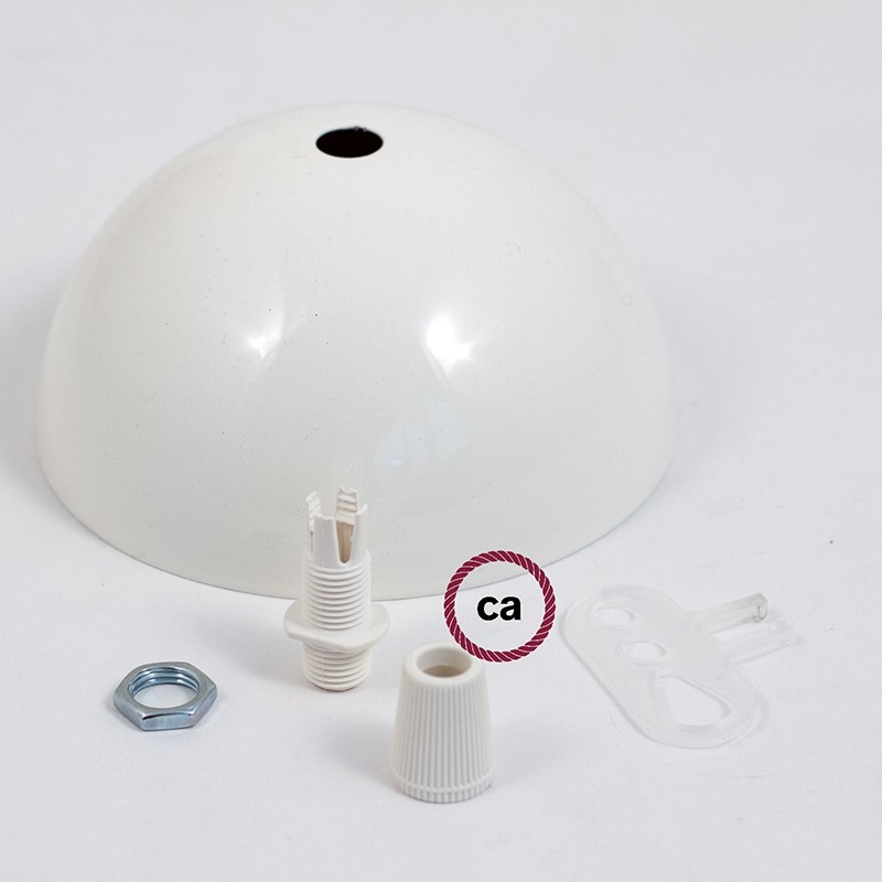 Kit rosetón semiesférico de metal pintado