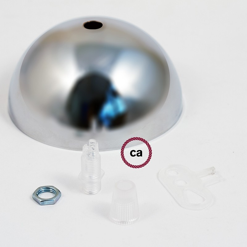 Kit rosetón semiesférico de metal pintado