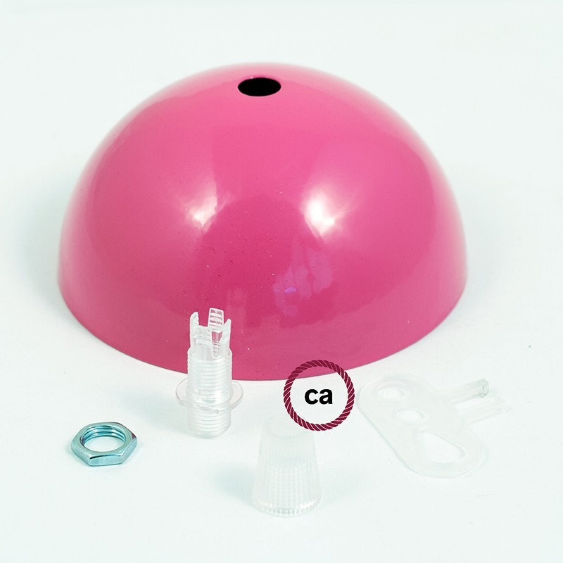 Kit rosetón semiesférico de metal pintado