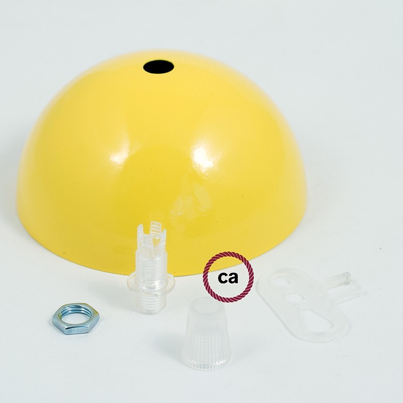 Kit rosetón semiesférico de metal pintado
