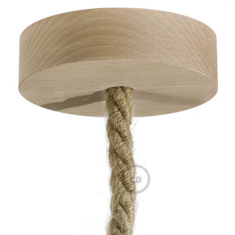 Kit rosetón de madera para cable XL