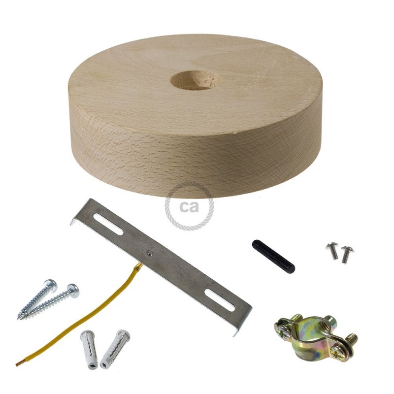 Kit rosetón de madera para cable 2XL