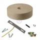 Kit rosetón de madera para cable 2XL