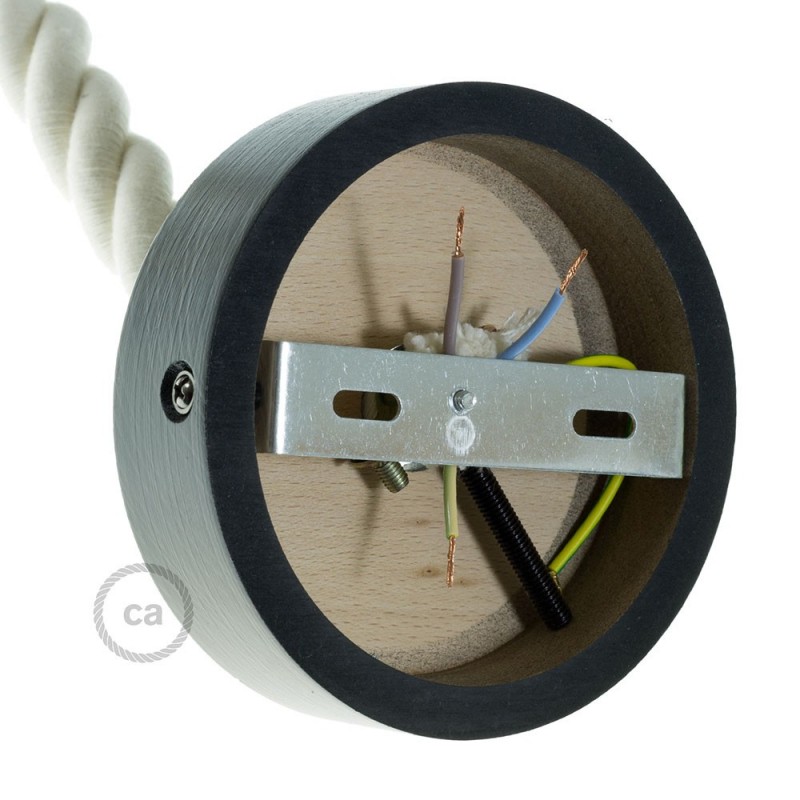 Kit rosetón de madera para cable 2XL