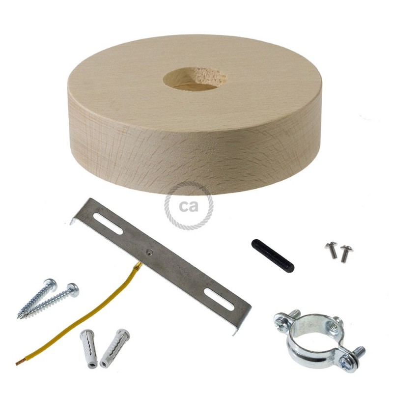 Kit rosetón de madera para cable 3XL