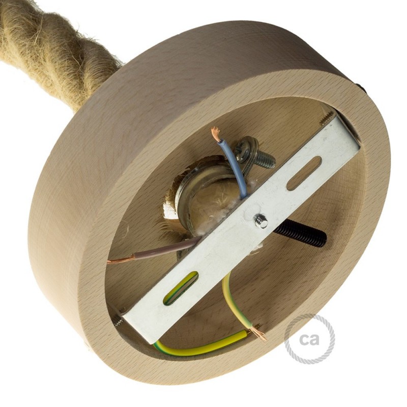 Kit rosetón de madera para cable 3XL