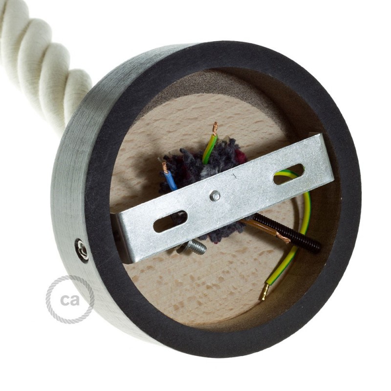 Kit rosetón de madera para cable 3XL