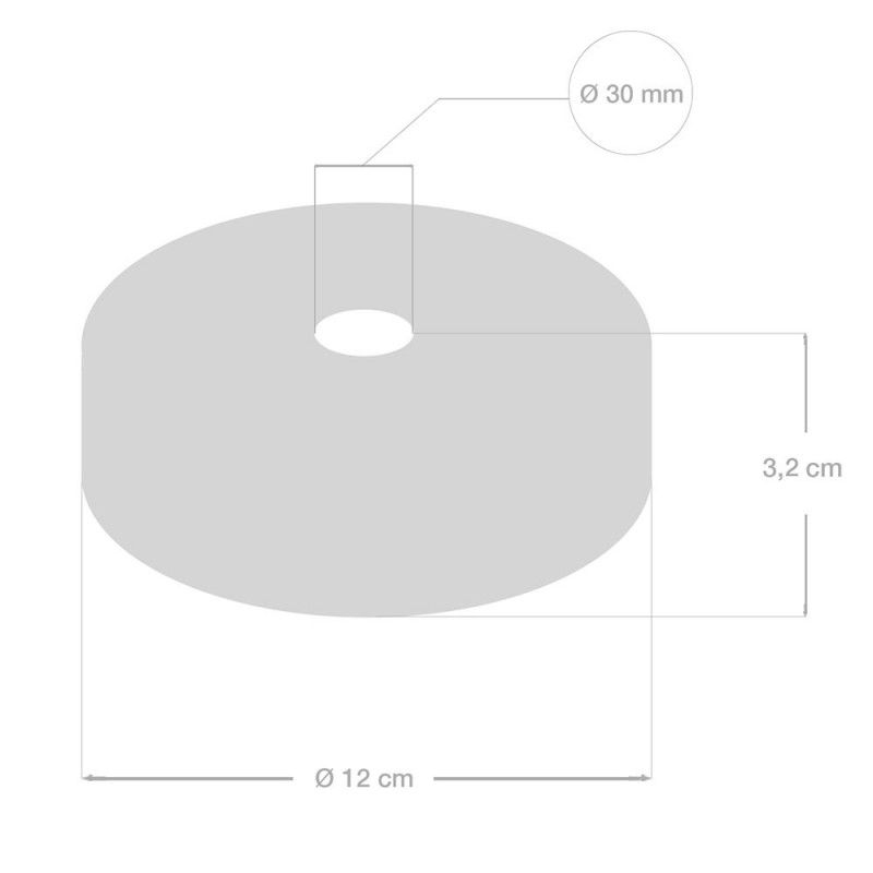Kit rosetón de madera para cable 3XL