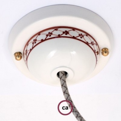 Kit rosetón cerámica con decoración 82-Ivy