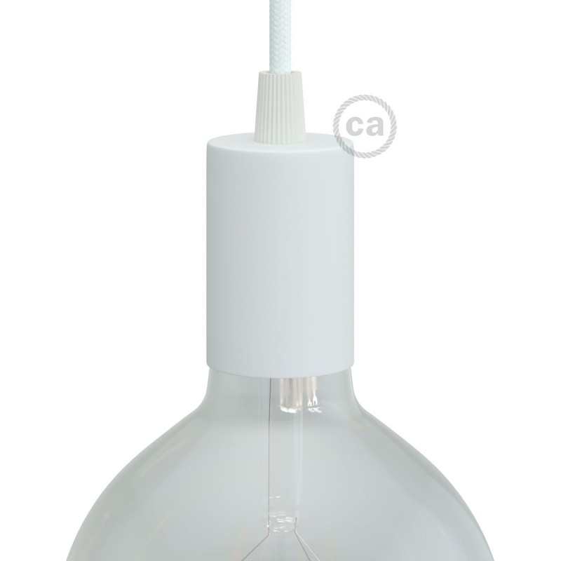 Kit portalámparas cilíndrico de metal E27
