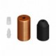 Kit portalámparas cilíndrico de metal E27