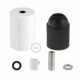 Kit portalámparas cilíndrico de metal E27