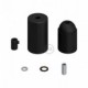 Kit portalámparas cilíndrico de metal E27