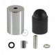 Kit portalámparas cilíndrico de metal E27
