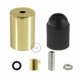 Kit portalámparas cilíndrico de metal E27