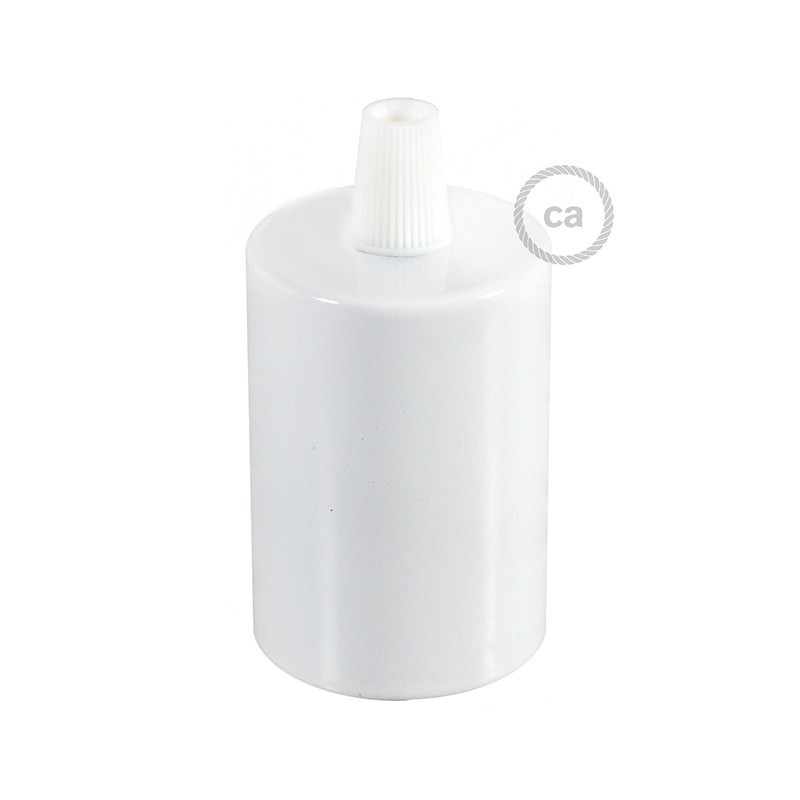 Kit portalámparas cilíndrico de metal E27