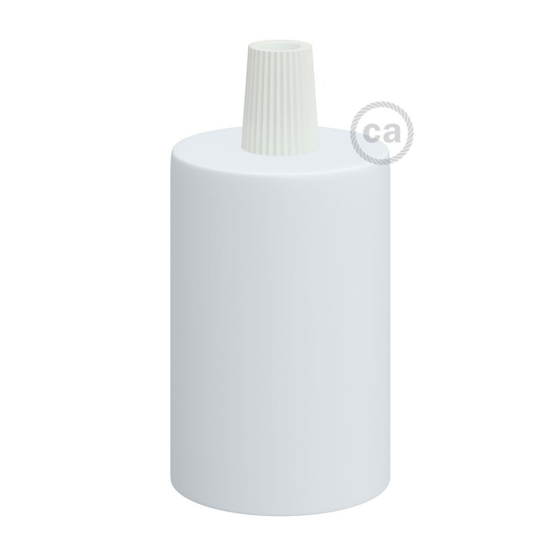 Kit portalámparas cilíndrico de metal E27
