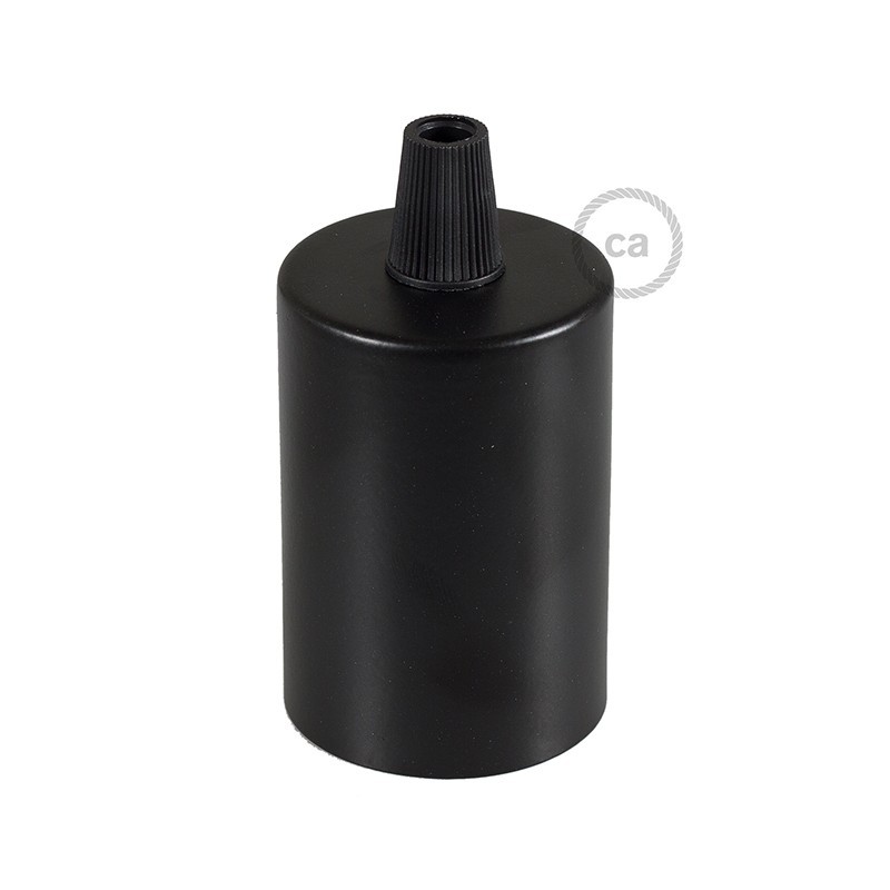 Kit portalámparas cilíndrico de metal E27