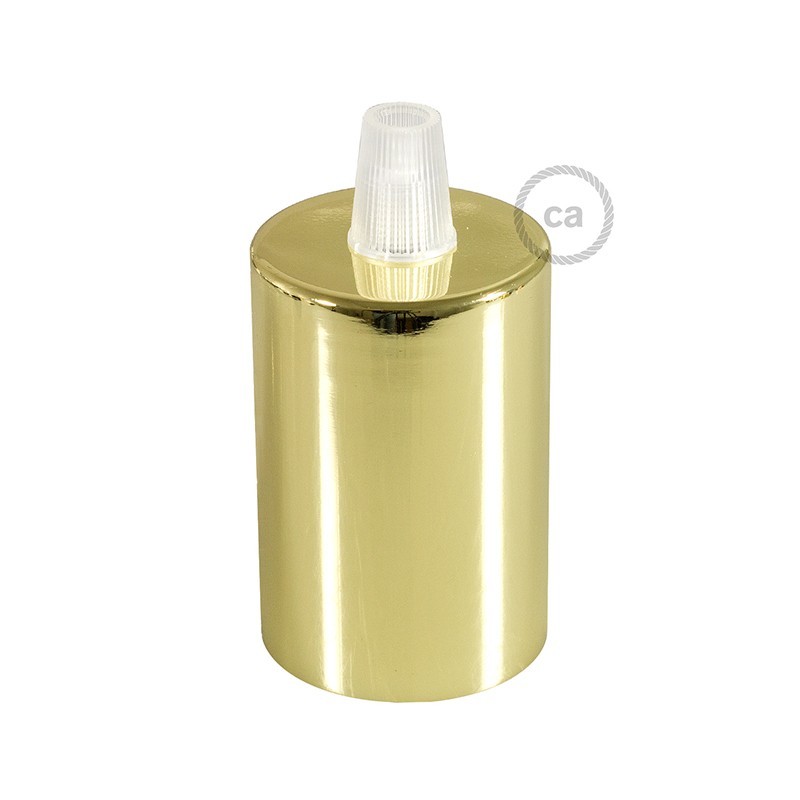 Kit portalámparas cilíndrico de metal E27