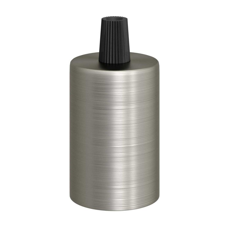 Kit portalámparas cilíndrico de metal E27