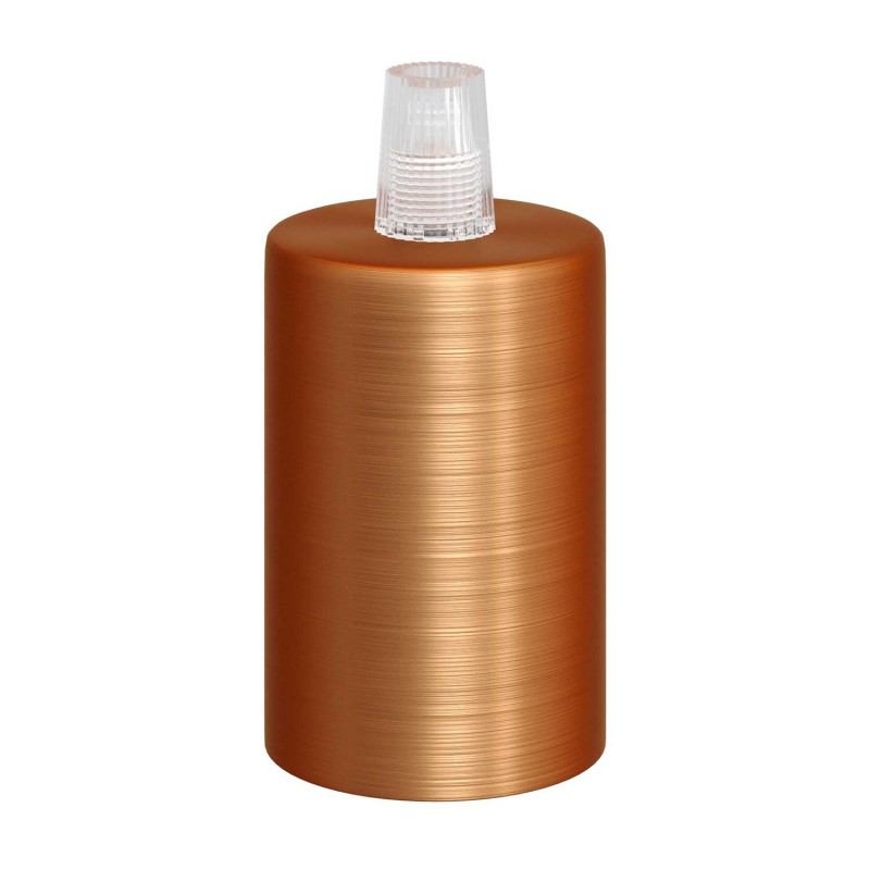 Kit portalámparas cilíndrico de metal E27