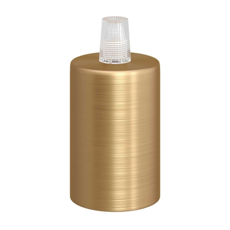 Kit portalámparas cilíndrico de metal E27