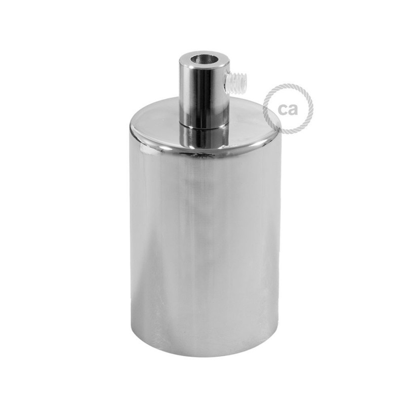 Kit portalámparas cilíndrico de metal E27