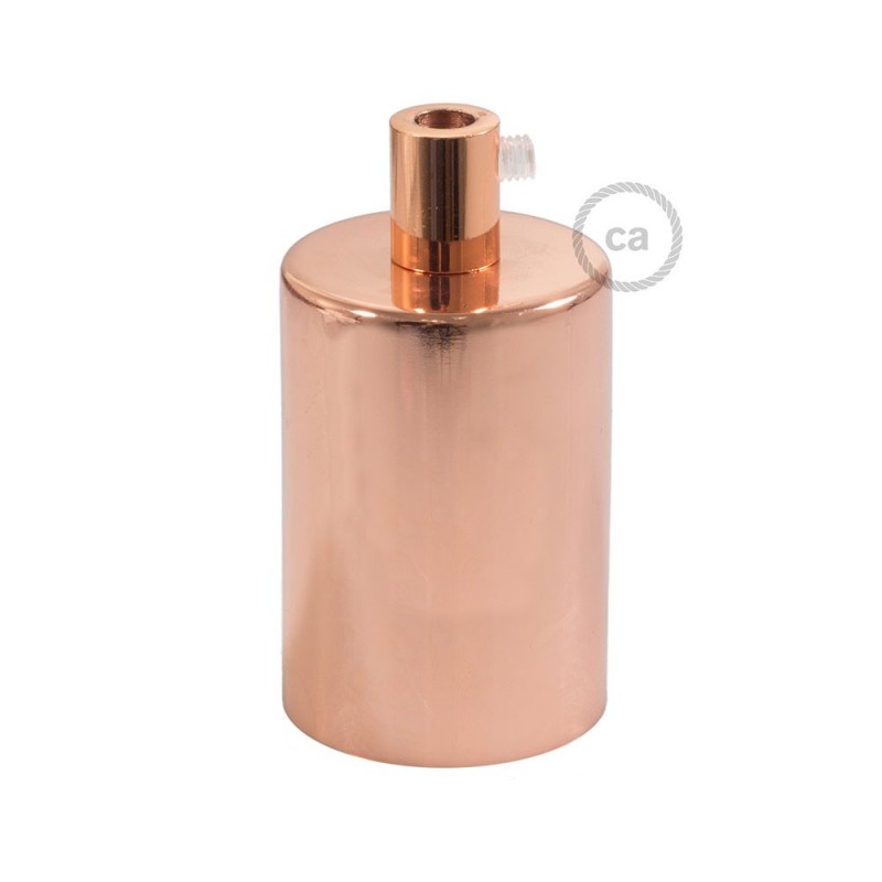Kit portalámparas cilíndrico de metal E27