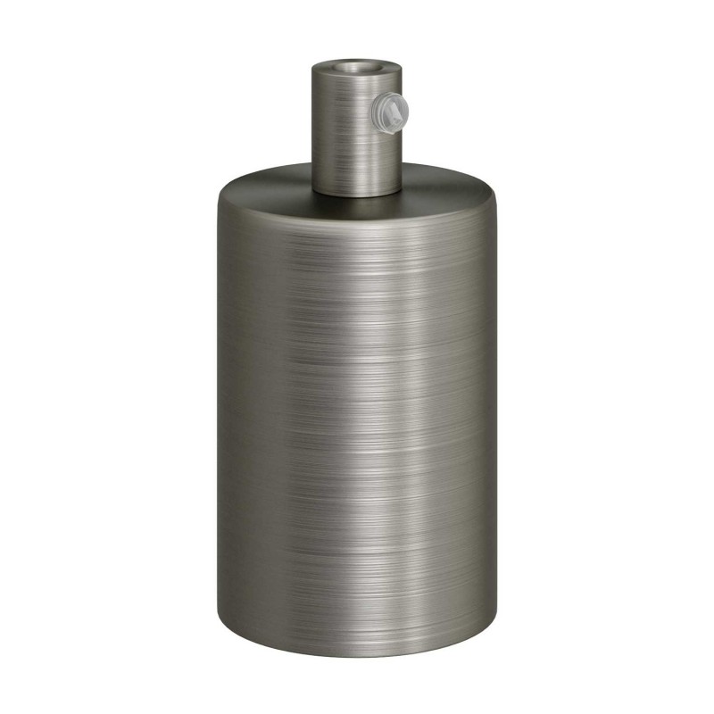 Kit portalámparas cilíndrico de metal E27
