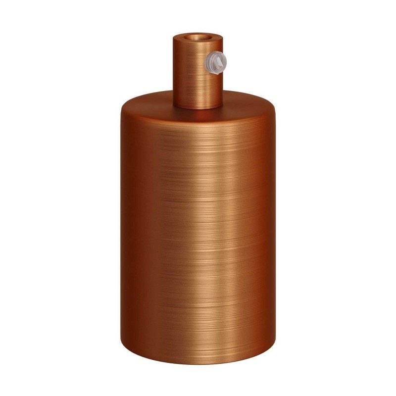 Kit portalámparas cilíndrico de metal E27