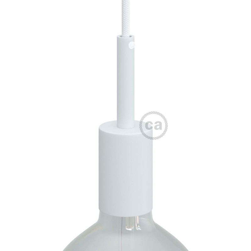 Kit portalámparas cilíndrico de metal E27 prensaestopa 7cm