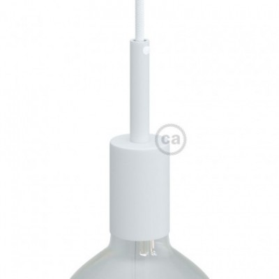 Kit portalámparas cilíndrico de metal E27 prensaestopa 7cm