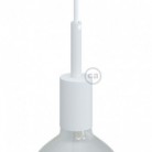 Kit portalámparas cilíndrico de metal E27 prensaestopa 7cm