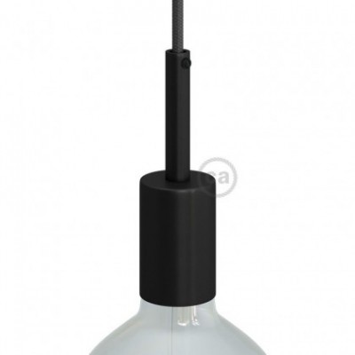 Kit portalámparas cilíndrico de metal E27 prensaestopa 7cm
