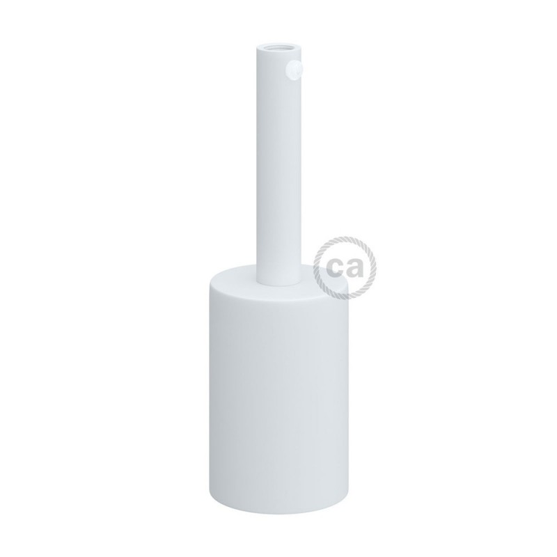 Kit portalámparas cilíndrico de metal E27 prensaestopa 7cm