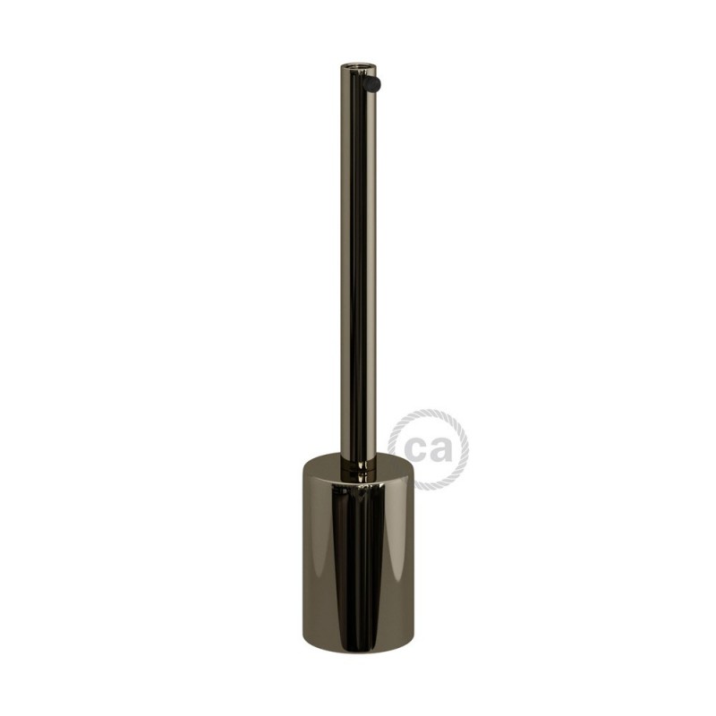 Kit portalámparas cilíndrico de metal E27 prensaestopa 15cm