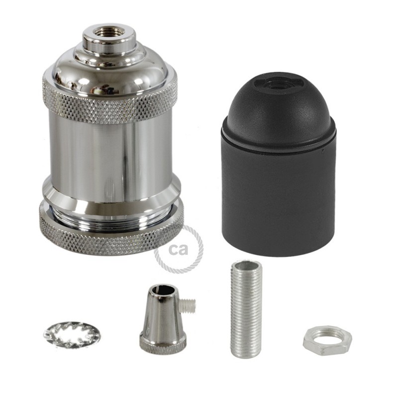 Kit portalámparas Vintage de aluminio E27