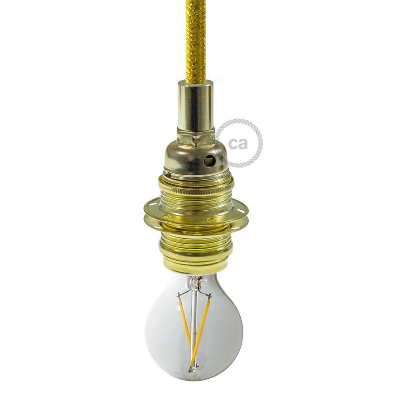 Kit portalámparas para pantalla de metal doble arandela E14