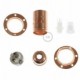 Kit portalámparas para pantalla de metal doble arandela E14