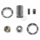 Kit portalámparas para pantalla de metal doble arandela E14