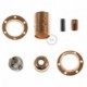 Kit portalámparas para pantalla de metal doble arandela E14