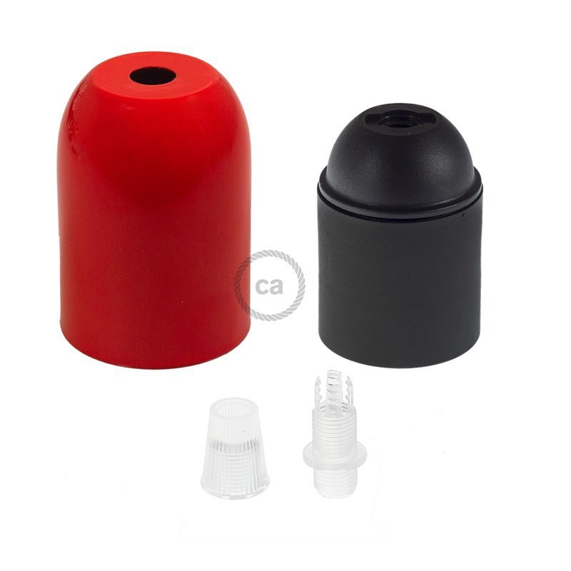 Kit portalámparas semiesférico de metal E27