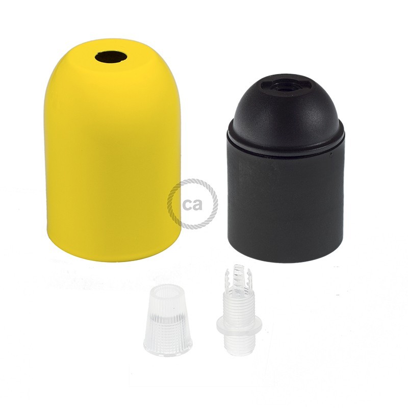 Kit portalámparas semiesférico de metal E27