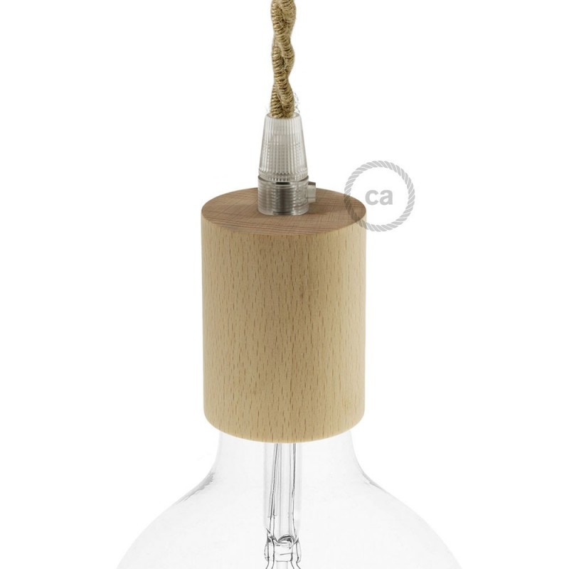 Kit portalámparas de madera E27