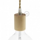 Kit portalámparas de madera E27