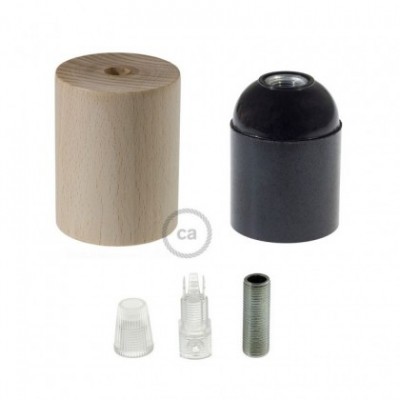 Kit portalámparas de madera E27