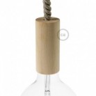 Kit portalámparas de madera E27 para cable XL